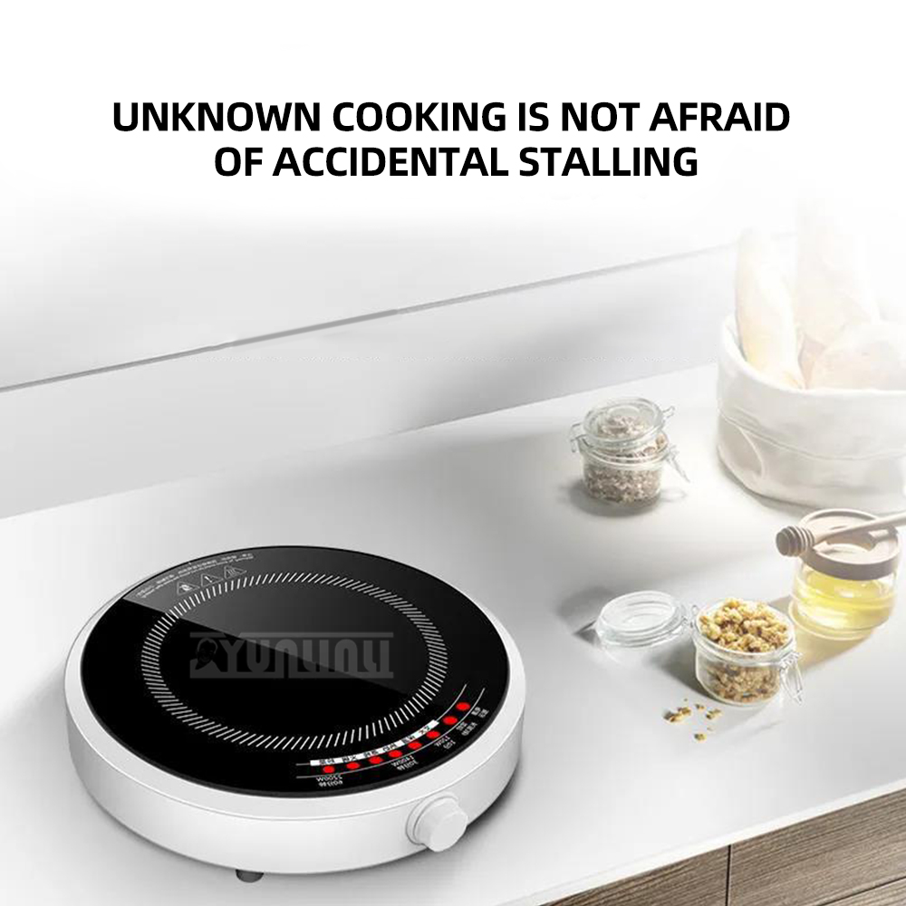 Induction Cooktop Portable - Fornello a induzione rotondo intelligente per
