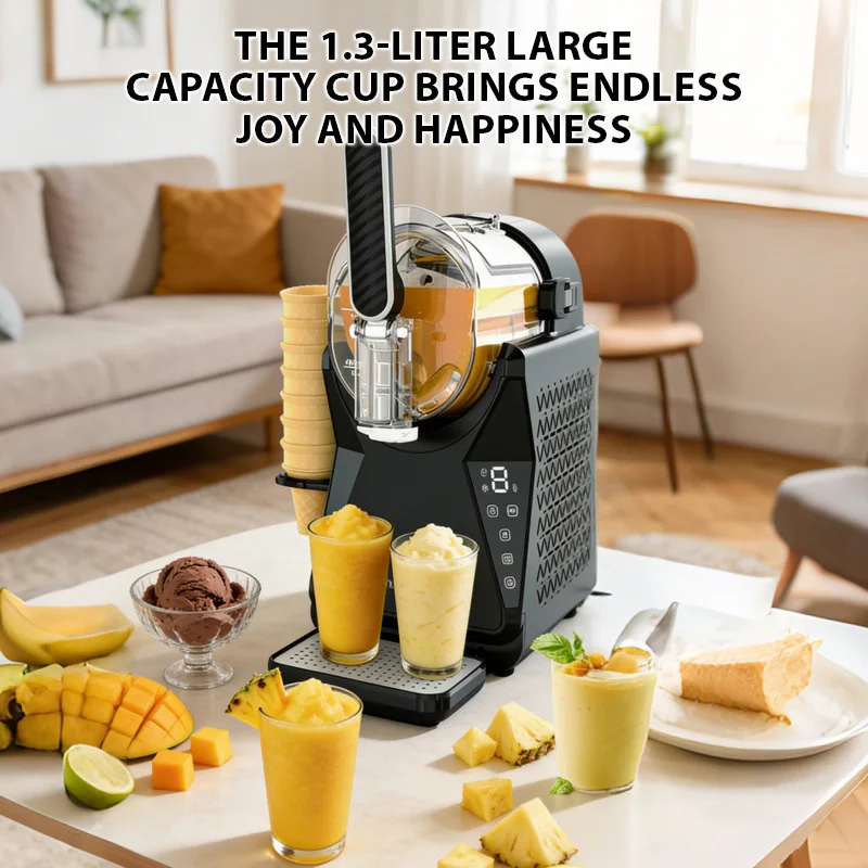 Ice Cream Maker Electric - Frullatore Commerciale da 1,3L per Smoothie,